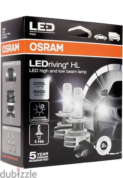 لمبات ليد اوسرام H4 اصلى Osram Led H4 Original 4