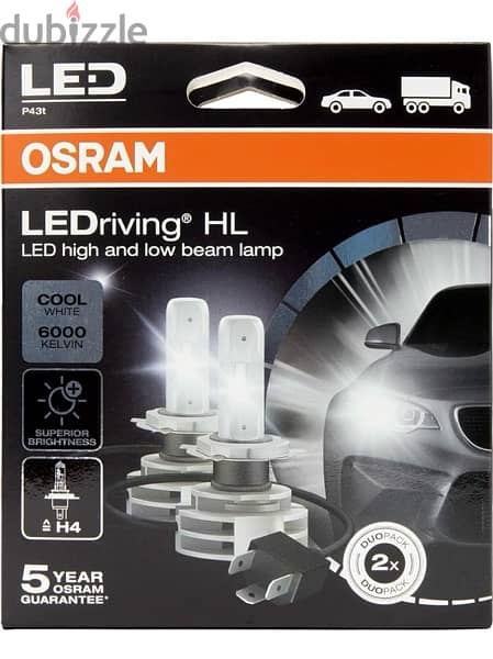 لمبات ليد اوسرام H4 اصلى Osram Led H4 Original 5