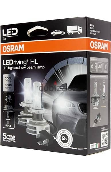 لمبات ليد اوسرام H4 اصلى Osram Led H4 Original 6