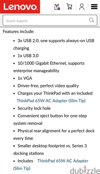 ThinkPad Basic Dock 65W 2