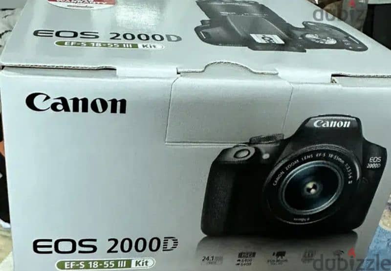 Brand new Canon Camera EOS 2000D Unused with its box 2