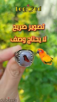 خاتم عقيق يمنى مصور صريح 0