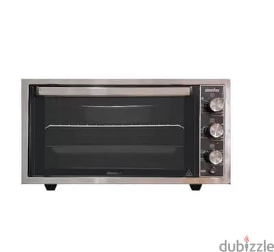 simfer oven 45 فرن كهربائي 45 لتر مزود بشوايه التربو ومروحه لون سيلفر