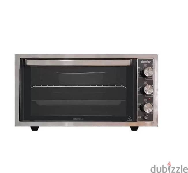 simfer oven 45 فرن كهربائي 45 لتر مزود بشوايه التربو ومروحه لون سيلفر 0