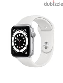 Silver Apple Watch Series 6 40mm White Sport Band (New & Sealed) 0