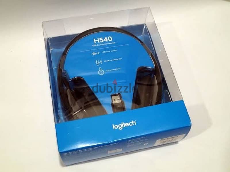 logitech h540 usb computer headset with noise-cancelling 2