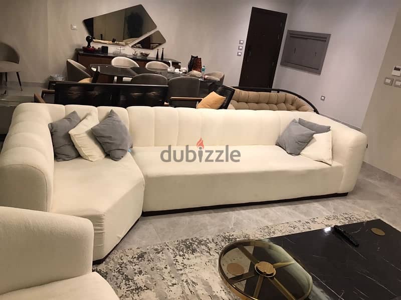 Couch only Modern Luxury White Living Room Sofa 1