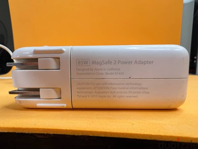 Apple magsafe 2 power adapter 85 or 45W for Macbook 15
