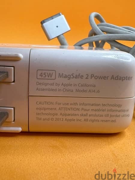 Apple magsafe 2 power adapter 85 or 45W for Macbook 19