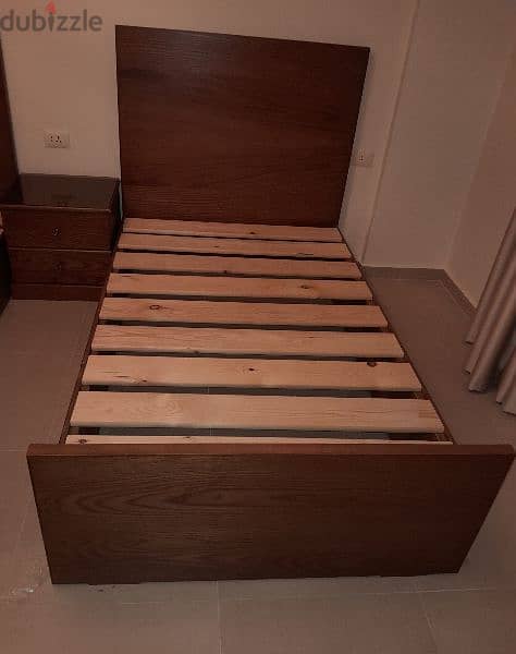 single bed contar aro dark wood 1