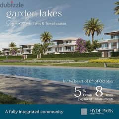 شقة 165م للبيع في القاهرة الجديدة كمبوند جاردن ليكس  Hyde Park West Garden Lakes