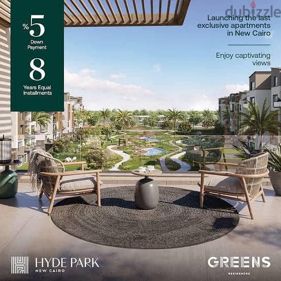 165 sqm apartment for sale in New Cairo, Hyde Park West Garden Lakes Compound 4