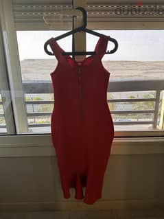 Red bandage dress, off shoulder (Brand New) Size Small