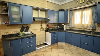 مطبخ modern kitchen - blue mdf wood imported accessories