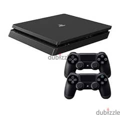 PlayStation 4 slim 500 gb TWO ORIGINAL CONTROLLERS بلايستيشن ٤ سليم 0