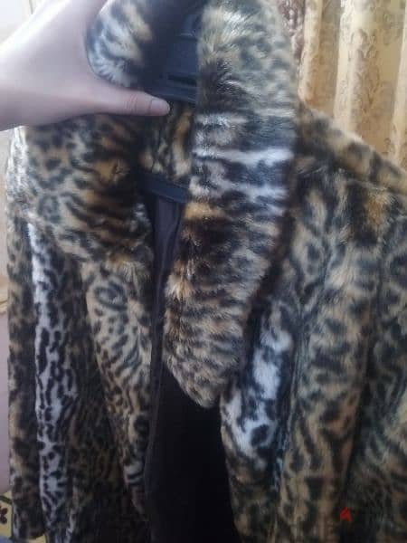 Leopard Fur Coat جاكيت فرو ألماني لون جلد الفهد 1