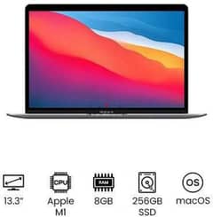 Apple MGN63 MacBook Air Laptop |APPLE M1 8Core8GB,256GB SSD7 Core جديد 0