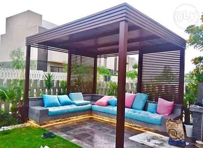 برجولات خشب جميع أنواع الخشب wood wooden pergola حديدية برجولة حديثة