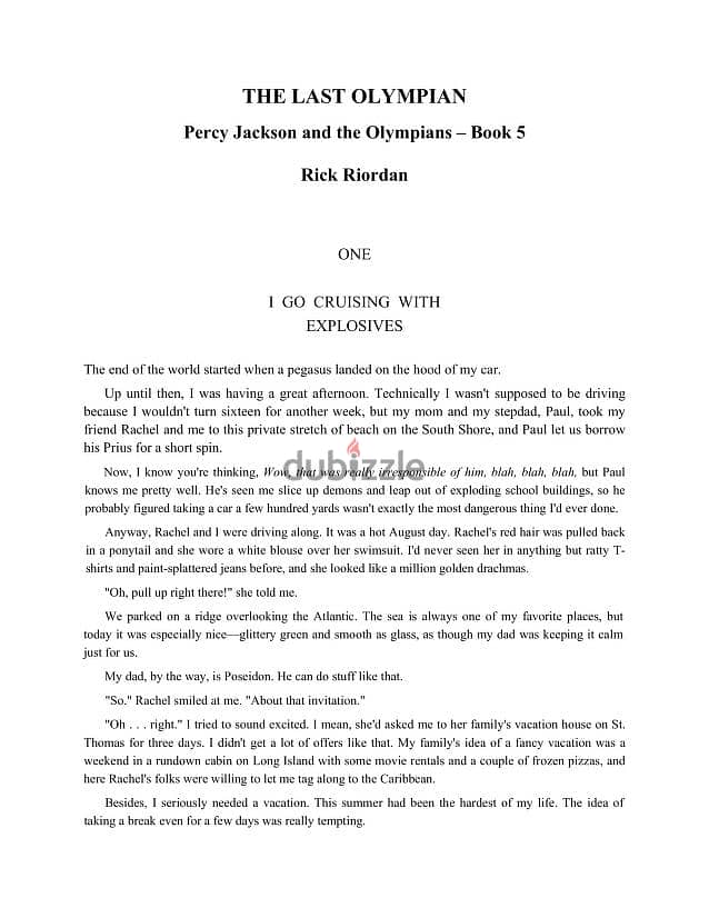 Percy Jackson and The Last Olympian 1