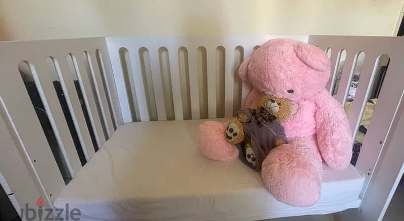سرير اطفال مع مرتبه مناسب من سن زيرو حتى ٥ سنوات 3