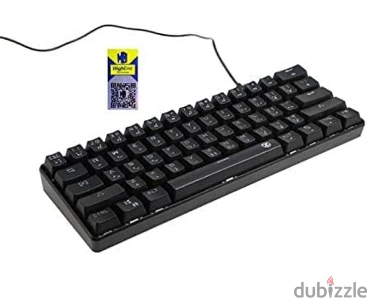 Techno Zone E22 RGB Mechanical USB Gaming Keyboard 60% (61 Key) 1