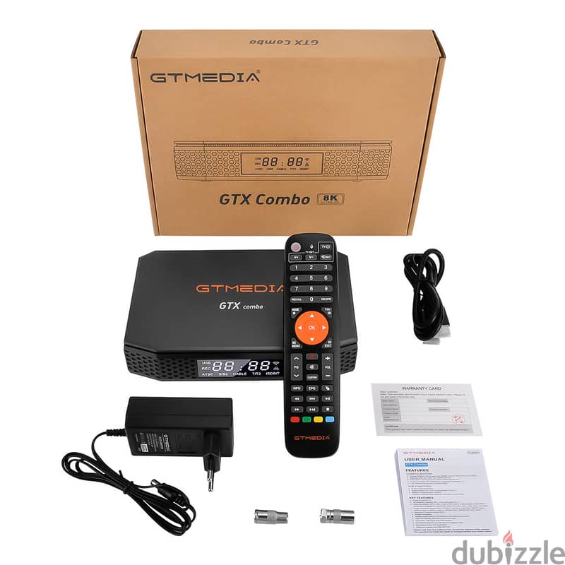 GTMEDIA GTX COMBO DVB-S/S2/S2X-T-C+ATSC Satellite Receiver, 2GB DD4+32 6