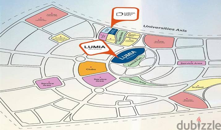 شقة 180م ف كمبوند لوميا Lumia العاصمة الادارية R7 فيو لاجون مباشرة 3