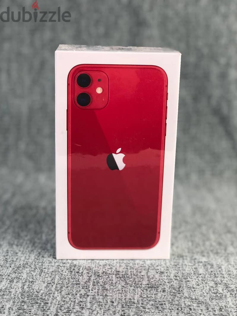 iphone 11  خــــطــــيــــن	64GB	جديد متبرشم &  اصلي 100% 0