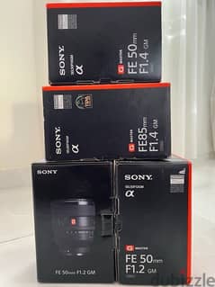 Sony FE 50mm f/1.2 GM Lens Sony FE 85mm f/1.4 G-Master 0