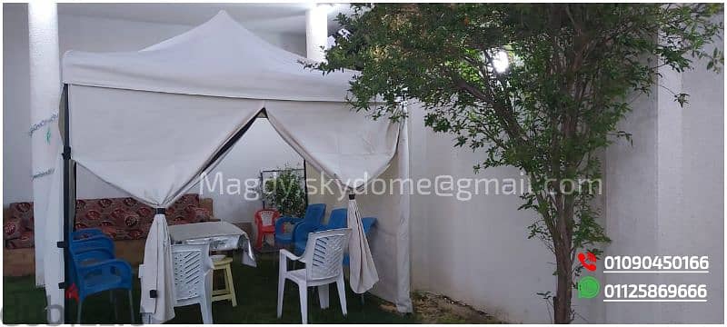 (صنع في مصر)  بورجولة قابلة للطي بخامات عالية الجودة foldable tent 2
