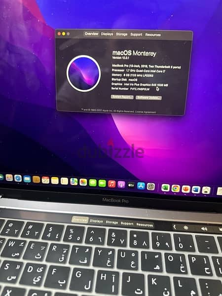 Macbook Pro i7 2019 13 inch Space Grey / 8GB / 256GB 3