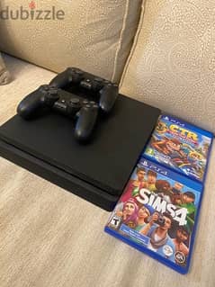 playstation 4 Slim -500g-Used less than 5 times with 2 controllers 0