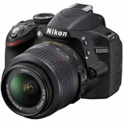 كاميرا nikon 3200d + ترايبود جديد بالكرتونه+شاحن البطاريه 2 بطاريه