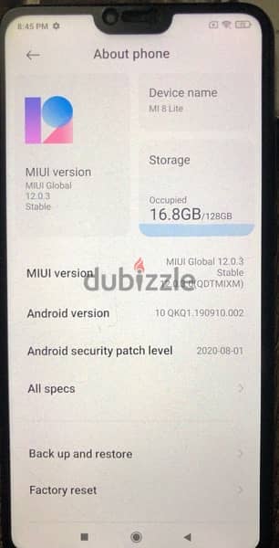 Xiaomi Mi 8 Lite Ram 6 Gb / Storage 128 Gb 3