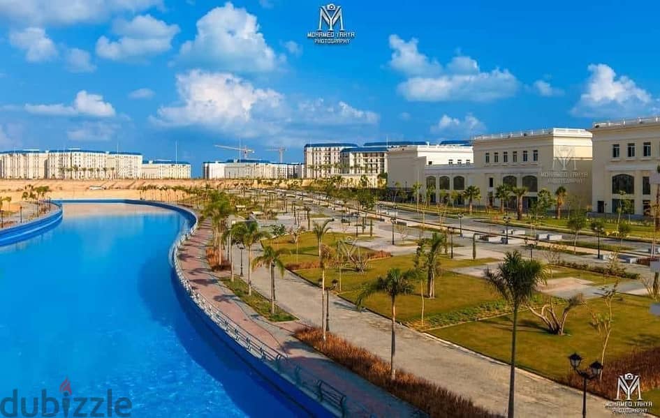 248 sqm apartment, finished as a duplex, in the Latin Quarter, directly on the largest lake in El Alamein, in New Alamein, in installments. 10