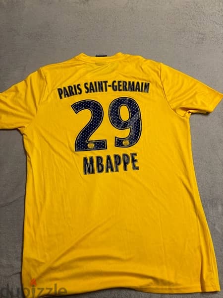 PARIS SAINT GERMAIN YELLOW T-shirt number 29 for “mbappe” 1