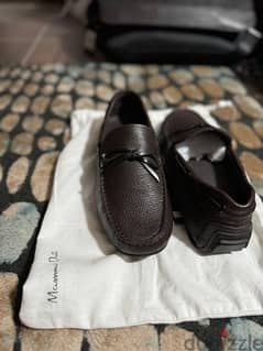 Massimo Dutti Natural Leather Loafer Shoes
