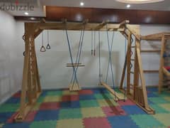 Resilient Wooden Gymnastics Station جهاز خشبي رياضي متعدد