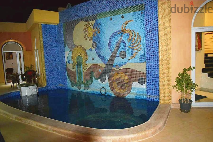 دوبلكس فاخر مفروش بحمام سباحة بالتجمع Luxury Duplex Rent 60,000 & PooL 10