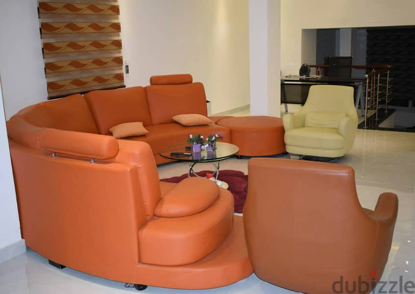 دوبلكس فاخر مفروش بحمام سباحة بالتجمع Luxury Duplex Rent 60,000 & PooL 15