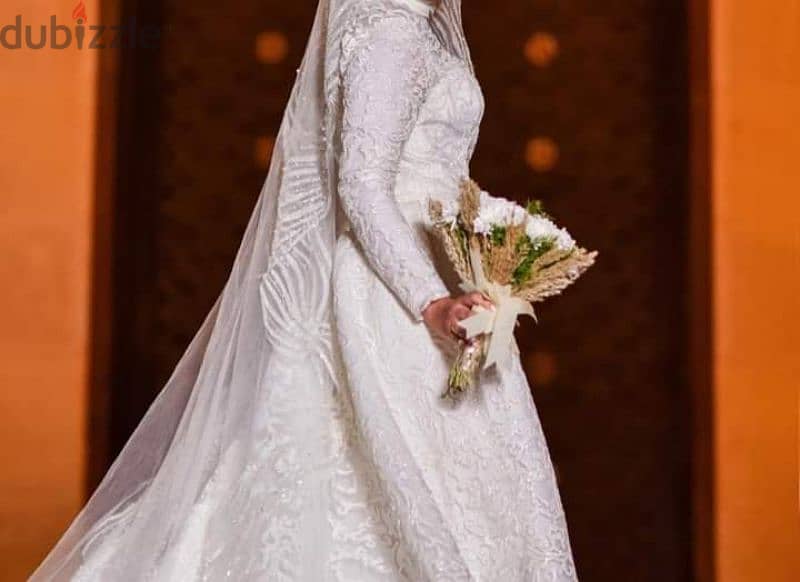 فستان زفاف صك واكستنشن ٦ متر 1