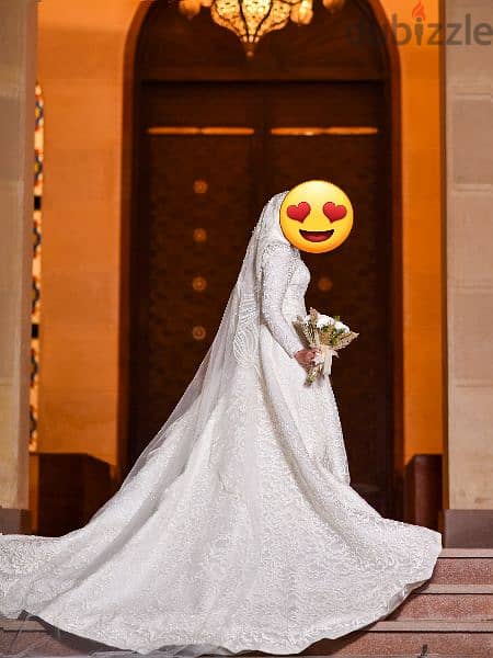 فستان زفاف صك واكستنشن ٦ متر 5