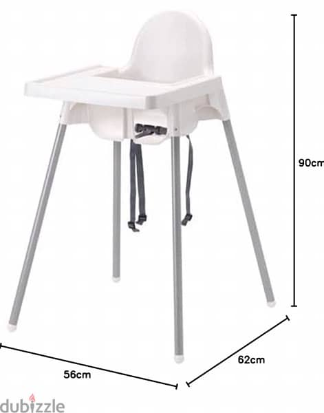 ikea antilop high chair with tray كرسى ايكيا 1