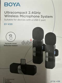Boya ultracompact 2.4 GHz wireless microphone System Type C 0