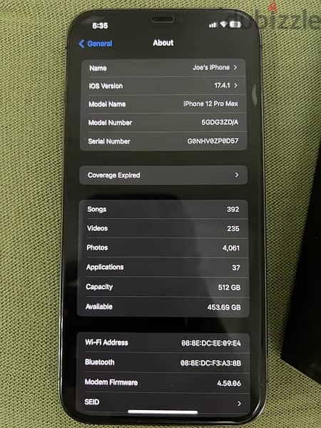 iPhone 12 Pro Max 512 GB 98% 5G 8