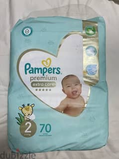 Pampers Premium Extra Care Baby Diapers - Size 2 - 70 Diapers