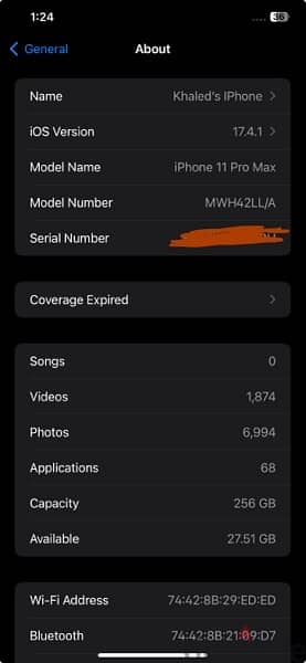 IPhone 11 pro max 256GB 7