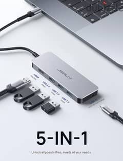 Jsaux USB-C 5-in-1 Multifunction Adapter gray