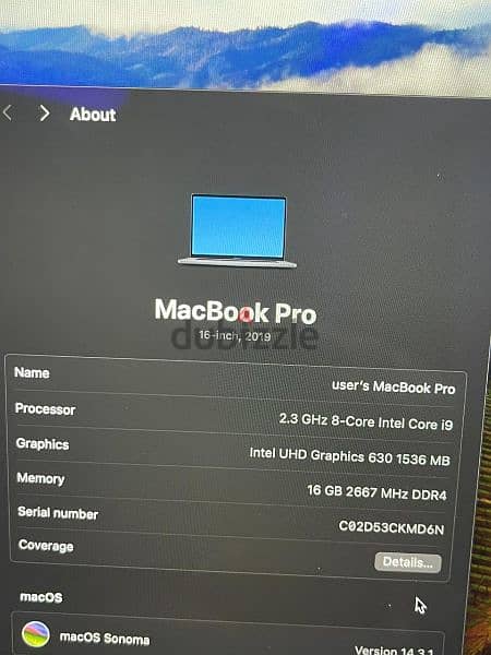 MacBook Pro, 16 Inch 2019 1