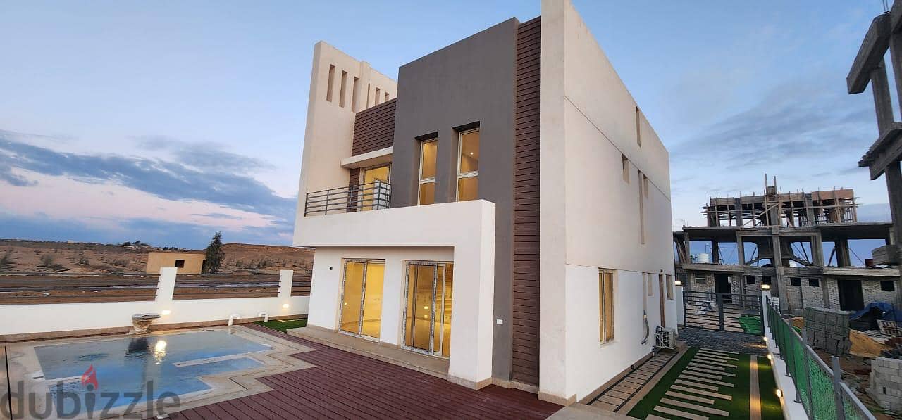 On a high hill. . an independent villa of 315 square meters for sale in installments in Ladera Heights New Zayed 0